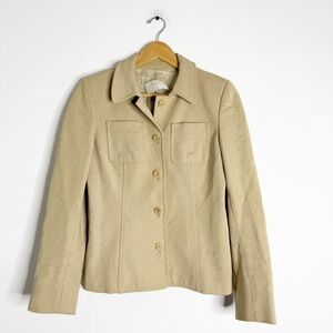 Prada Beige Women's Button Front Blazer Jacket Vintage Small